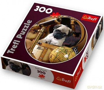 TREFL 300 OKRĄGŁE Mopsik globtroter 39066 [PUZZLE]