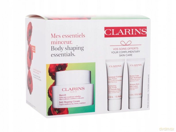 Clarins Zestaw (Masvelt Body Shaping Cream 200 ml + Exfoliating Body Scrub 30 ml + Body Lotion 30 ml)
