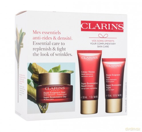 Clarins Zestaw (Super Restorative Day Cream 50 ml + Super Restorative Hand Cream 30 ml + Super Restorative Night 15 ml)