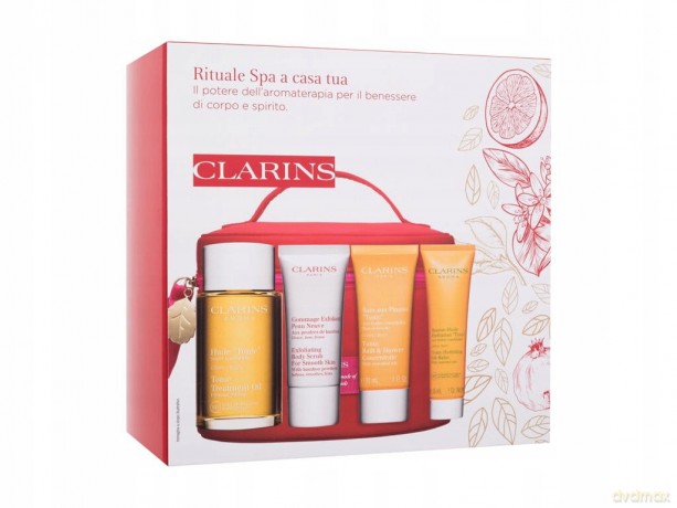 Clarins Zestaw (Tonic Body Oil 100 ml + Tonic Bath 30 ml + Tonic Balm 30 ml + Exfoliating Body Scrub 30 ml)