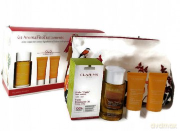 Clarins Zestaw (Tonic Treatment Oil 100 ml+ Tonic Bath&Shower Concentrate 30 ml + Tonic Moisturizing Balm 30 ml)