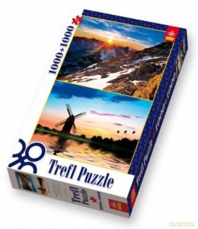 TREFL 1000+1000 El. Widok z Rysów + Zachód słońca 29105 [PUZZLE]