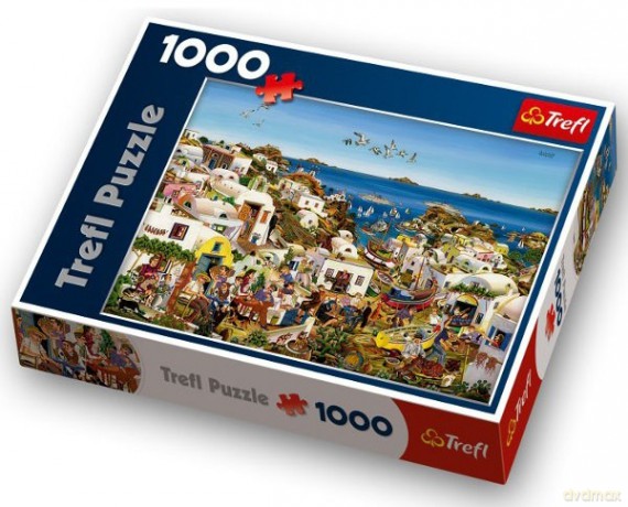 TREFL 1000 El. Grecja - Życie na wyspie Santorini 10296 [PUZZLE]