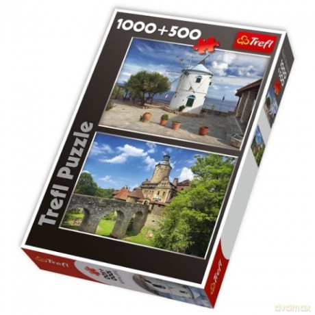 TREFL 1000+500 Grecja + Zamek Czocha 29113 [PUZZLE]