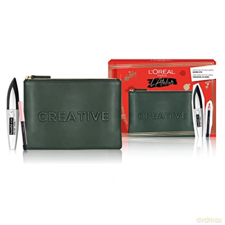 L'Oreal Zestaw (Mascara False Lash Bambi Eye Extra Black + Le Khol Midnight Black 101 + Pochette)
