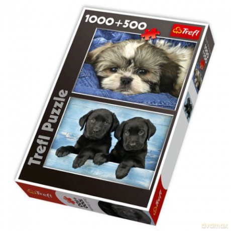 TREFL 1000+500 Słodkie Psiaki 29114 [PUZZLE]