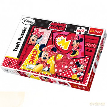 TREFL 500 el. Myszka Minnie - Kolaż (Disney) 37159 [PUZZLE]