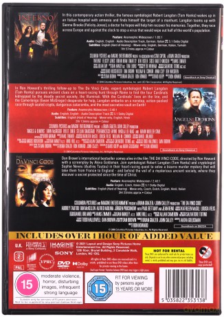 Angels & Demons / Da Vinci Code. The / Inferno (Anioły i demony/Kod da Vinci/ Inferno) [DVD]