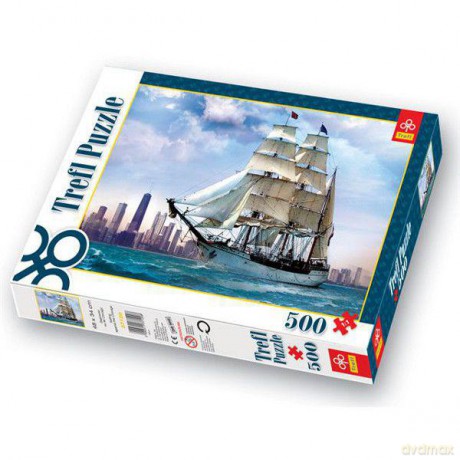 TREFL 500 Żaglowiec Na Tle Chicago 37120 [PUZZLE]