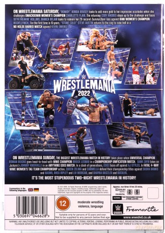 WWE: Wrestlemania 38 [3DVD]