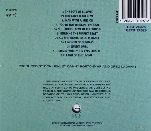 Don Henley: Building The Perfect Beast [CD]