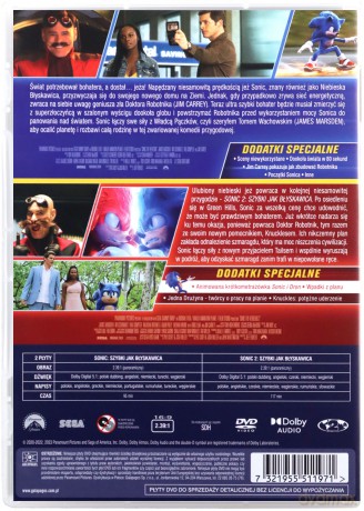 Sonic. Szybki Jak Błyskawica. Kolekcja 2 Filmów [2DVD]