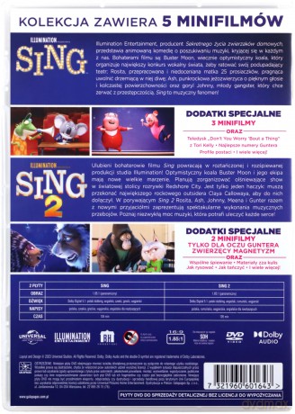 Sing 1-2 Pakiet [2DVD]