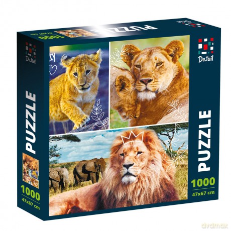 DE.TAIL 1000 el. Rodzina lwów DT1000-01 [PUZZLE]