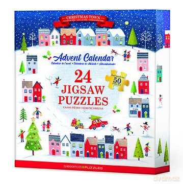 EUROGRAPHICS Kalendarz adwentowy Christmas Town 9924-5805 [PUZZLE]