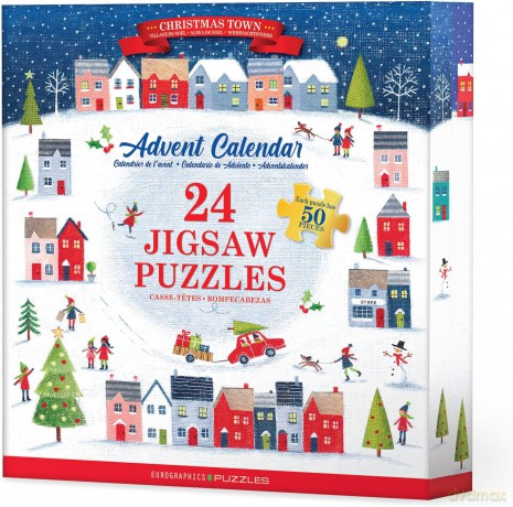 EUROGRAPHICS Kalendarz adwentowy Christmas Town 9924-5805 [PUZZLE]