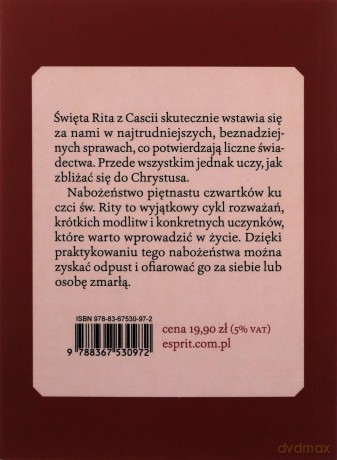 Piętnaście czwartków ze św. Ritą - Gianfranco Casagrande [KSIĄŻKA]