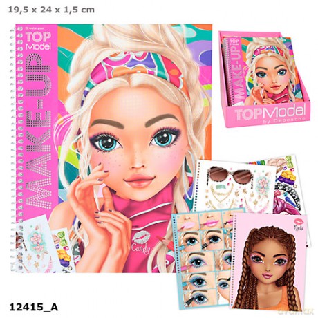 Szkicownik Make Up TOP Model z naklejkami 12415A