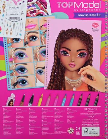 Szkicownik Make Up TOP Model z naklejkami 12415A