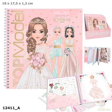 Zestaw Dress Me Up Wedding suknie ślubne TOP Model z naklejkami 12411A