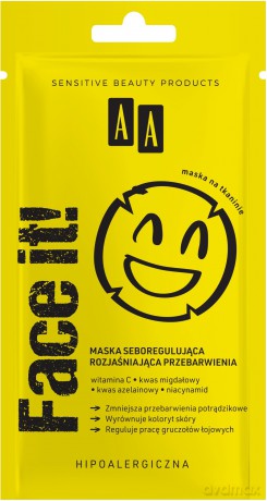 AA Face It! Maska seboregulująca rozjaśniająca przebarwienia 18g