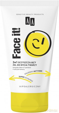 AA Face It! Oczyszczający Żel do mycia twarzy 3w1 150 ml