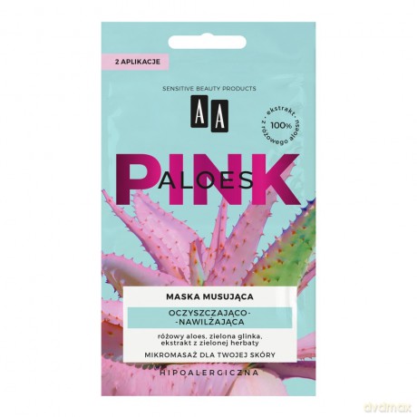 AA Pink Aloes Musująca Maska oczyszczająco-nawilżająca 2x4g
