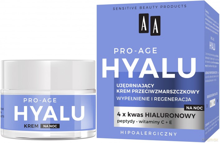 AA Pro-Age Hyalu Ujędrniający Krem przeciwzmarszczkowy na noc 50 ml
