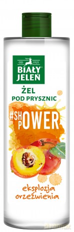 Biały Jeleń #Shower Power Żel pod prysznic orzeźwiający - Brzoskwinia 400 ml