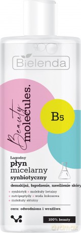 Bielenda Beauty Molecules. Łagodny Płyn micelarny synbiotyczny - do cery wrażliwej i odwodnionej 500 ml