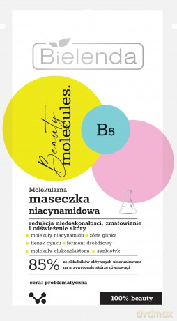Bielenda Beauty Molecules. Molekularna Maseczka niacynamidowa - do cery problematycznej 8g