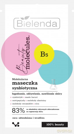 Bielenda Beauty Molecules. Molekularna Maseczka synbiotycza - do cery odwodnionej i wrażliwej 8g