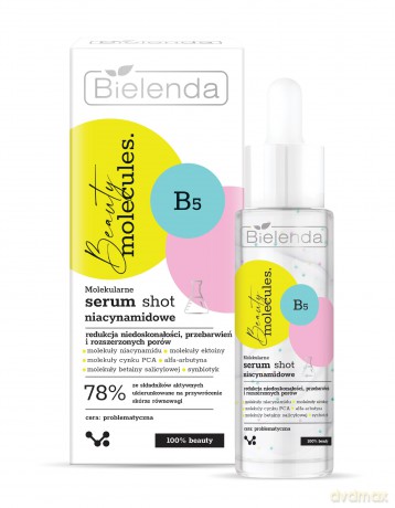 Bielenda Beauty Molecules. Molekularne Serum Shot niacynamidowe - do cery problematycznej 30 ml