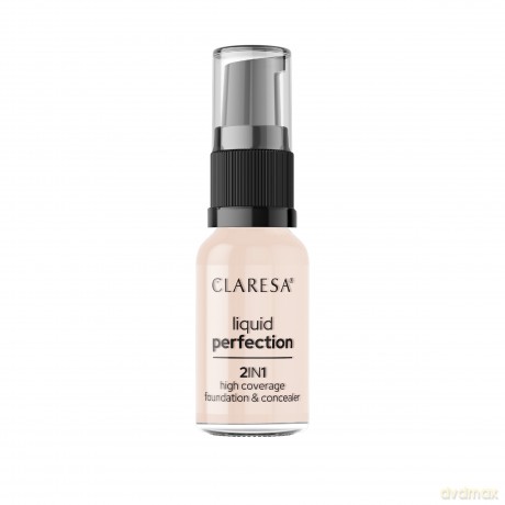 CLARESA Korektor i Podkład kryjący w płynie 2in1 Liquid Perfection nr 101 Light 18g