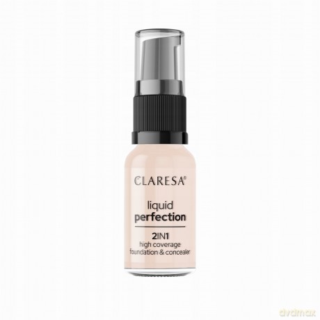 CLARESA Korektor i Podkład kryjący w płynie 2in1 Liquid Perfection nr 103 Cool Medium 18g