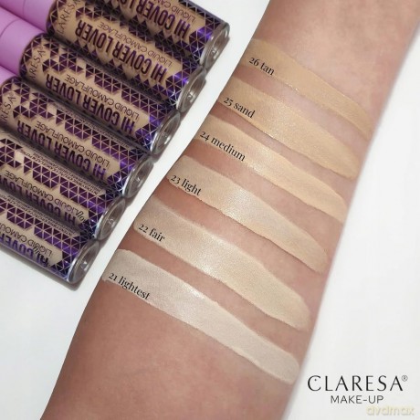 CLARESA Korektor w płynie Hi Cover Lover nr 21 Lightest 8g
