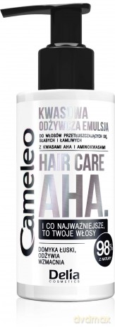 Delia Cosmetics Cameleo Hair Care AHA Kwasowa Odżywcza Emulsja do włosów 150 ml