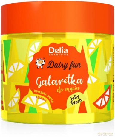 Delia Cosmetics Dairy Fun Galaretka do mycia ciała - Kwaśna Mina (Lemon) 350g