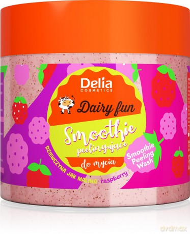 Delia Cosmetics Dairy Fun Smoothie peelingujące do mycia ciała - Dziewczyna jak Malina (Raspberry) 350g