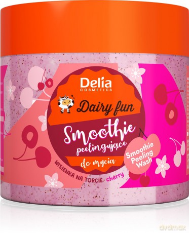 Delia Cosmetics Dairy Fun Smoothie peelingujące do mycia ciała - Wisienka na Torcie (Cherry) 350g