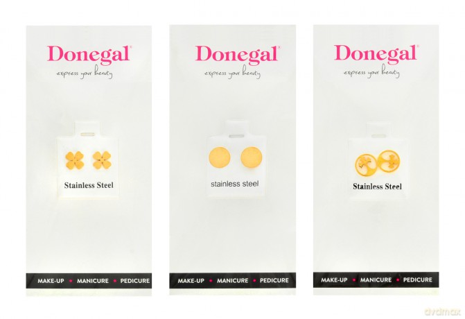 DONEGAL Kolczyki ze stali nierdzewnej (6421) 1para - mix