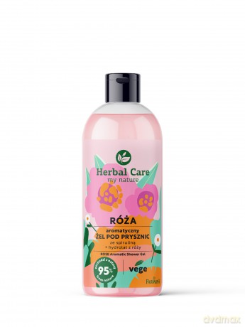 FARMONA Herbal Care Aromatyczny Żel pod prysznic ze spiruliną - RÓŻA 500 ml