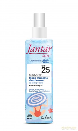 FARMONA Jantar Sun Bursztynowa Woda termalna dwufazowa do twarzy i ciała SPF25 200 ml