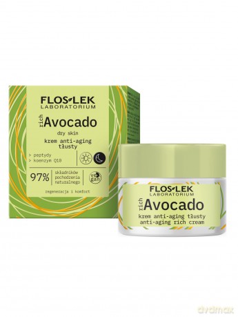FLOSLEK richAvocado Krem Anti-aging tłusty na dzień i noc - skóra sucha 50 ml