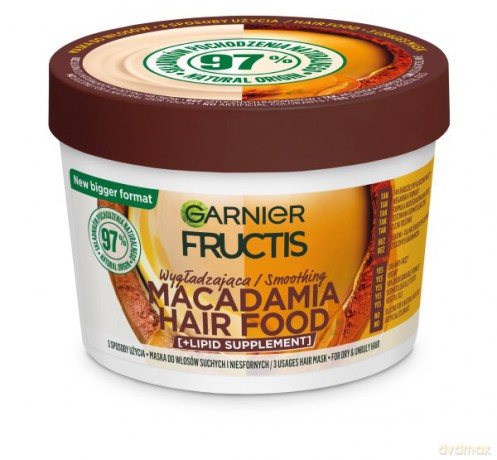 GAR FRUCTIS HAIR FOOD Maska d/wł. 400 ml Macadamia