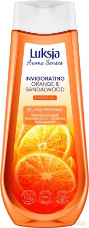 Luksja Aroma Senses Rewitalizujący Żel pod prysznic - Pomarańcza i Drzewo Sandałowe 500 ml