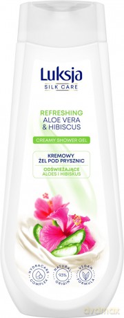 Luksja Silk Care Odświeżający Kremowy Żel pod prysznic - Aloes i Hibiskus 500 ml