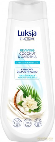 Luksja Silk Care Orzeźwiający Kremowy Żel pod prysznic - Kokos i Gardenia 500 ml