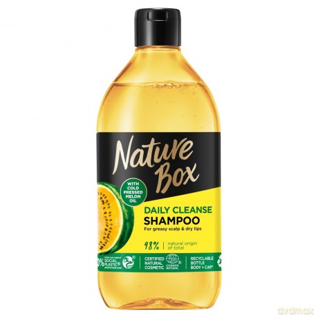 Nature Box Oczyszczający Szampon do włosów Melon Oil 385 ml