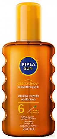 Nivea Sun Olejek karotenowy do opalania w sprayu SPF6 200 ml